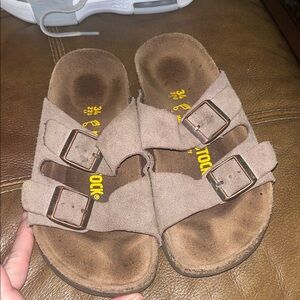 Birkenstock Kids Brown Suede Sandals